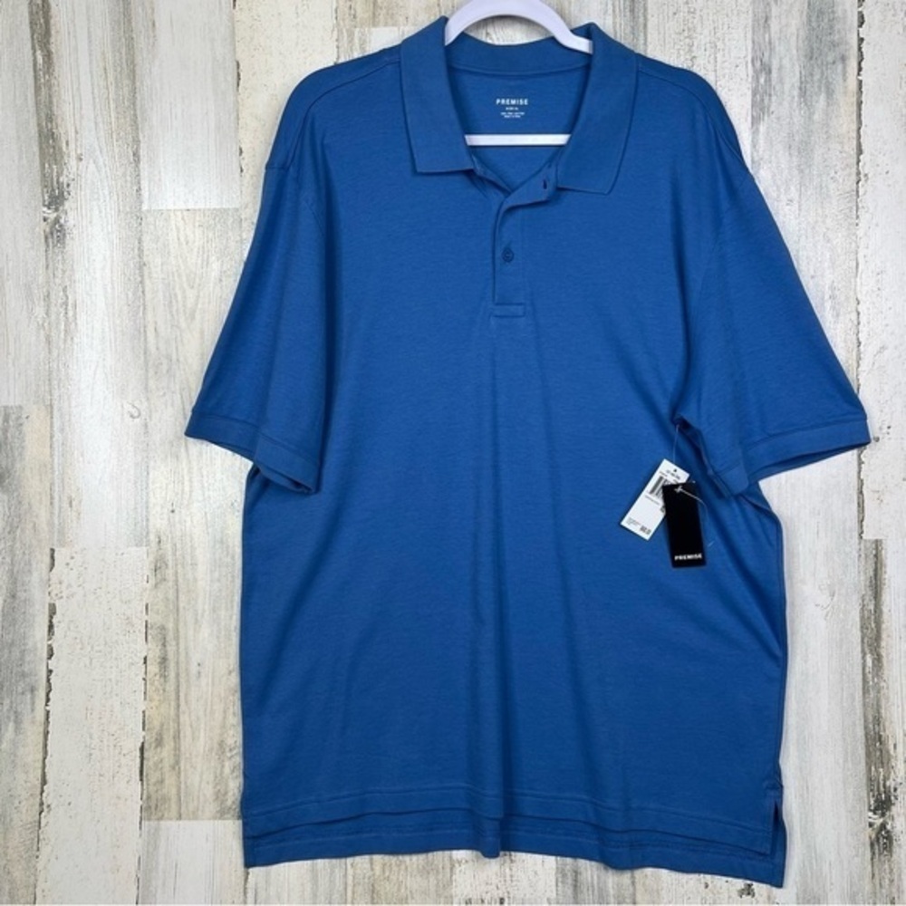 Premise Men’s Polo‎ Shirt Size XL Short Sleeve 100% Pima Cotton Performance Wear